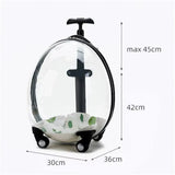 carrinho pet Large Size Luxury Dog Cat Wheeled Trolley Outdoor Transparent Pet Case Pet Carrier for Trolley