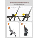 Pet Stroller Double Decker 2 Tier Detachable Foldable Luxury Carbon Steel Lightweight For Dogs And Cats
