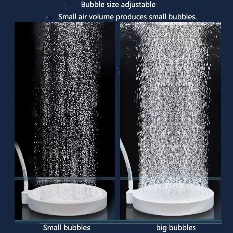 Round Aquarium Air Stone Disk (35–100mm, Fine Bubbles, 1–2 Pack)