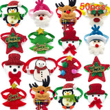 Snowman & Deer Christmas Bowtie Bulk Pack (50 or 100 Pieces)