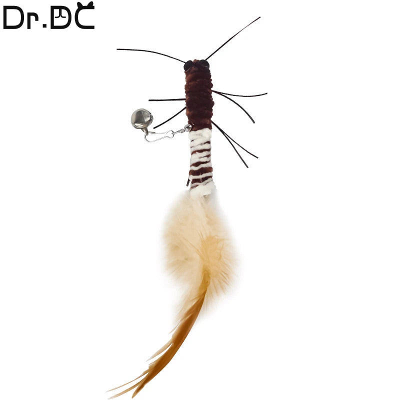 Interactive Feather Wand Cat Teaser Toy