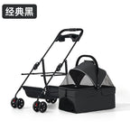 Outdoor Foldable Jogger Pet Stroller Trolley for Medium & Large Dogs & Cats — Large Capacity Travel Carrier