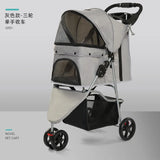 Lightweight Foldable Pet Stroller for Daily Outdoor Use Cat Dog Stroller for Disabled Pets Travel Carrier Carriage