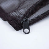 Reusable Aquarium Filter Net Bags (Black Nylon Mesh, Zip Closure)