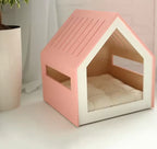 Eco-Friendly Wooden Cat House for Winter Warmth