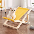 Wooden Cat Recliner Chair with Adjustable Swing Bed