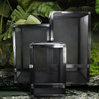 Front-Opening Reptile Terrarium — Tall Metal Mesh Door Enclosure