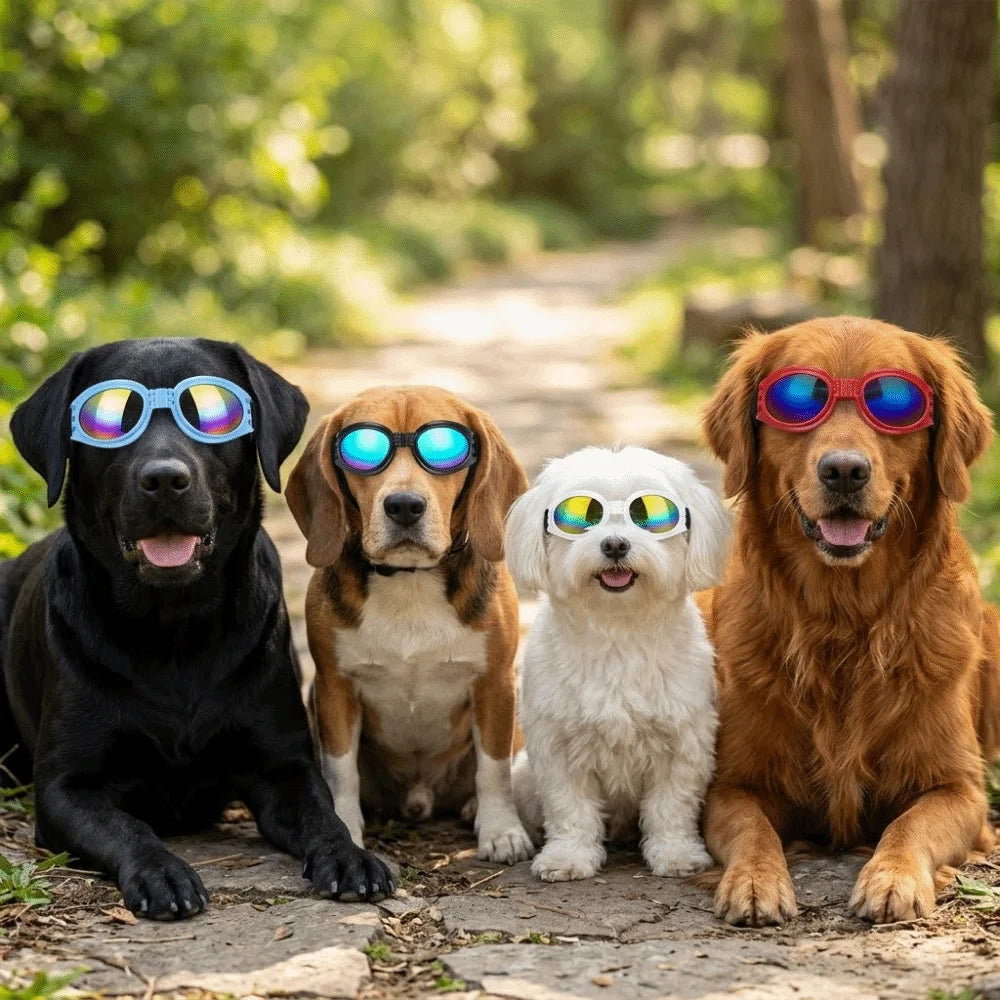 Foldable Dog Sun Goggles (UV-Blocking, Wind-Resistant, Lightweight)