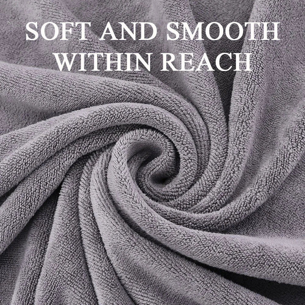 Microfiber Dog & Cat Bath Towel — Embroidered, Super-Absorbent, Two Sizes