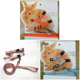 Soft Rabbit Harness & Leash Set — Adjustable Traction Rope with Bell