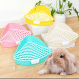 Rabbit Corner Litter Box — Compact Potty Trainer for Small Pets