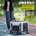 Portable Lightweight Foldable Pet Hand Cart for Small Dogs, Cats & Teddy Breeds