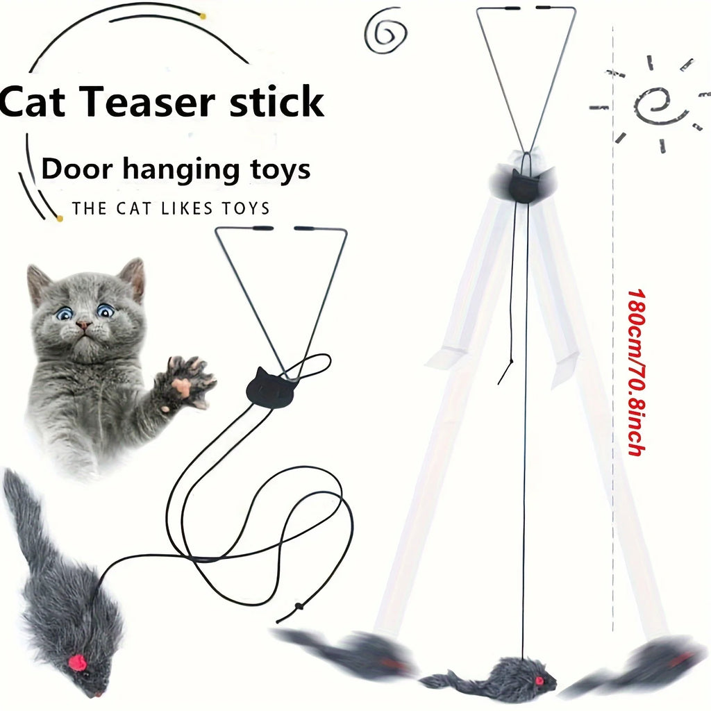 Retractable Hanging Mouse Cat Toy (Multipack)