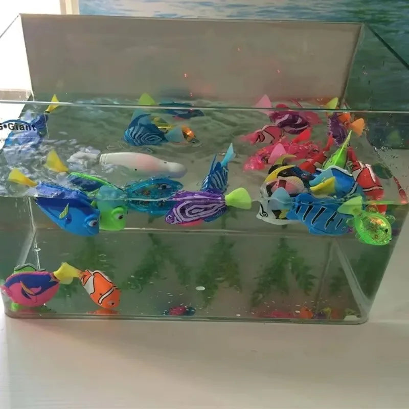 LED Swimming Robot Fish Cat Toy