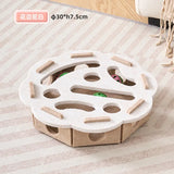 Felt Puzzle Box Cat Toy with Rolling Ball — Indoor Hunt & Dig