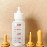 Pet Milk Feeding Bottle Set — 3 Replaceable Nipples for Puppies & Kittens