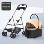 Lightweight Foldable Pet Stroller Cart for Dogs & Cats — Versatile Outdoor Travel Dog & Cat Stroller