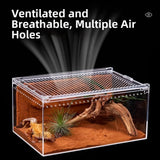 Ventilated Acrylic Terrarium — Anti-Escape Habitat for Geckos & Small Reptiles