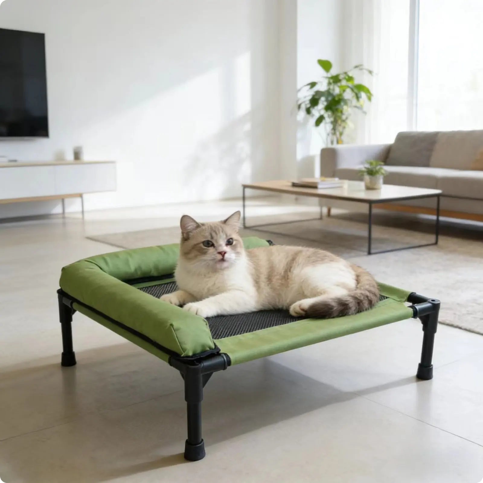 Raised Cooling Pet Cot for Small Dogs, Washable