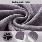 Embroidered Microfiber Pet Bath Towel — Soft, Absorbent, Multiple Sizes