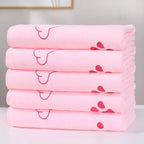 Quick-Dry Pet Bath Towel — Soft Absorbent Cotton for Dogs & Cats