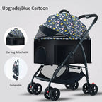 3-in-1 Lightweight Foldable Pet Stroller for Small & Medium Dogs & Cats — Outdoor Carrier with Car Seat Mode