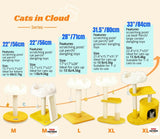 Cat Tree with Cloud Bed & Scratching Post + Catnip