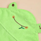 Frog-Style Hooded Pet Bath Towel — Quick-Drying Microfiber Robe