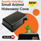 Ventilated Reptile Hide Box — Rectangular Shelter for Geckos, Snakes & Spiders