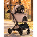 Foldable Pet Stroller with Detachable Carrier & Shock-Absorbing Suspension for Small Dogs