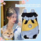 Portable Dog Backpack Carrier (Breathable, Adjustable, Oxford)