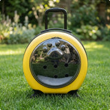 Pet Carrier with Wheels Transparent Pet Carrier Suitcase Hard-Sided Cats, Small Dogs, Travel, Airport, Professional Visits