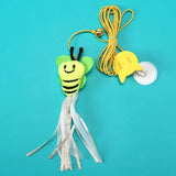 Hanging Cat Toy with Telescoping Rope & Feather — Interactive Kitten Scratch & Play Simulation Toy
