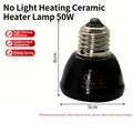 Ceramic Infrared Heat Lamp — No-Light Nighttime Heat for Lizards & Snakes, 25W-100W