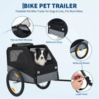 Heavy-Duty Steel Frame Dog Bicycle Trailer with 100 lb Capacity & Oxford Fabric