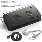 165W WiFi Smart LED Aquarium Light (3-Channel, App Control, Coral Reef)