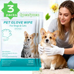 Pet Grooming Glove Wipes — Cleaning & Deodorizing On-the-Go, 18-Count