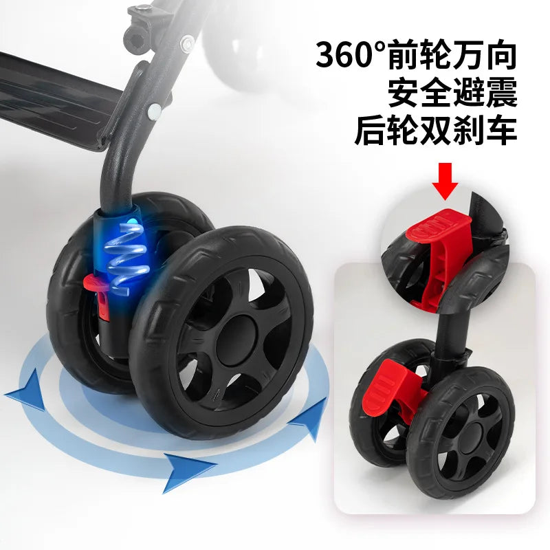Lightweight Foldable Small Dog & Cat Stroller for Outdoor Activities