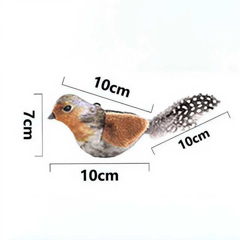 Chirping Plush Bird Hanging Cat Toy