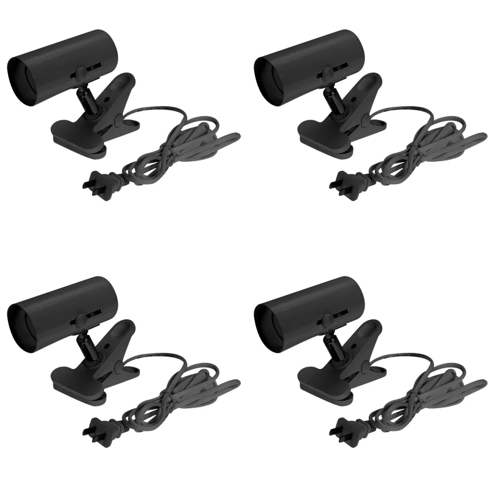 360° Rotating E27 Lamp Holder — Clip-On Reptile Heat & UV Fixture