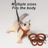 Escape-Proof Harness & Leash Set — Adjustable Collar for Sugar Gliders & Small Pets