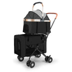 Detachable Double-Decker Cat & Dog Outdoor Stroller — Two-Level