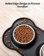 Stainless Steel Double Pet Bowl Set