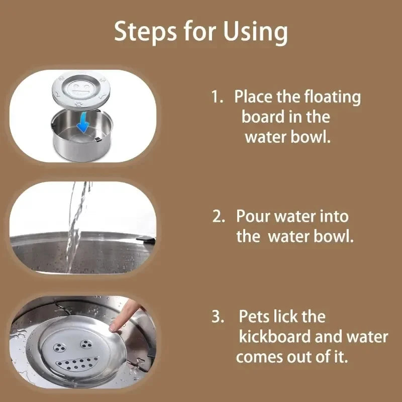 No-Spill Stainless Steel Dog Bowl