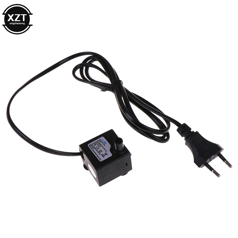 Compact Submersible Filter Pump (1.1M Cord, AC 220V, 3W, Fish Tank)