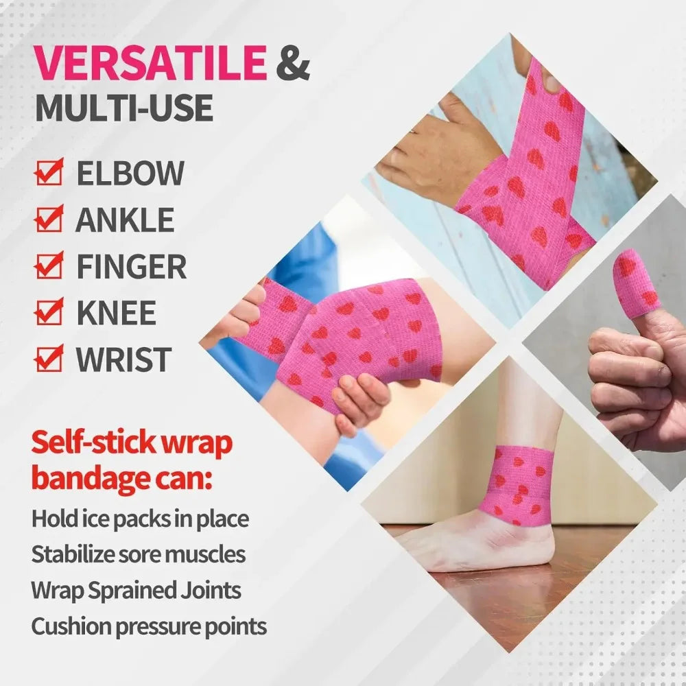 Self-Adhesive Pet Wound Wrap — Breathable Elastic Bandage, No Clips Needed