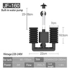 3-in-1 Submersible Aquarium Filter Pump (220V, Sponge + Bio + Chemical)