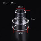 Acrylic Aquarium Pipe Variable Diameter Connectors (Transparent, DIY Fittings)