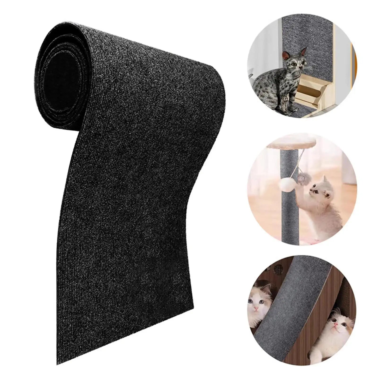 Trimmable Cat Scratch Mat for Cat Tree & Wall Furniture — Sisal Shelf & Step Replacement