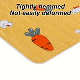 Carrot-Shaped Rabbit Pee Pad — Reusable & Machine Washable